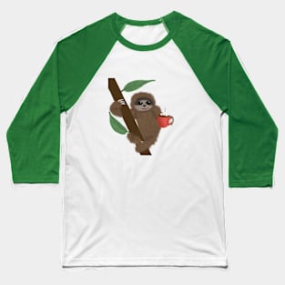 Fluffy Sloth Chocolate Baseball T-Shirt